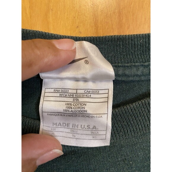 VINTAGE 1990S NIKE AIR SWOOSH GRAPHIC T SHIRT MEN'S SIZE XL MADE IN USA GREEN - Picture 2 of 7